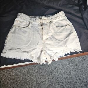 Hi-Rise Denim Mom Shorts